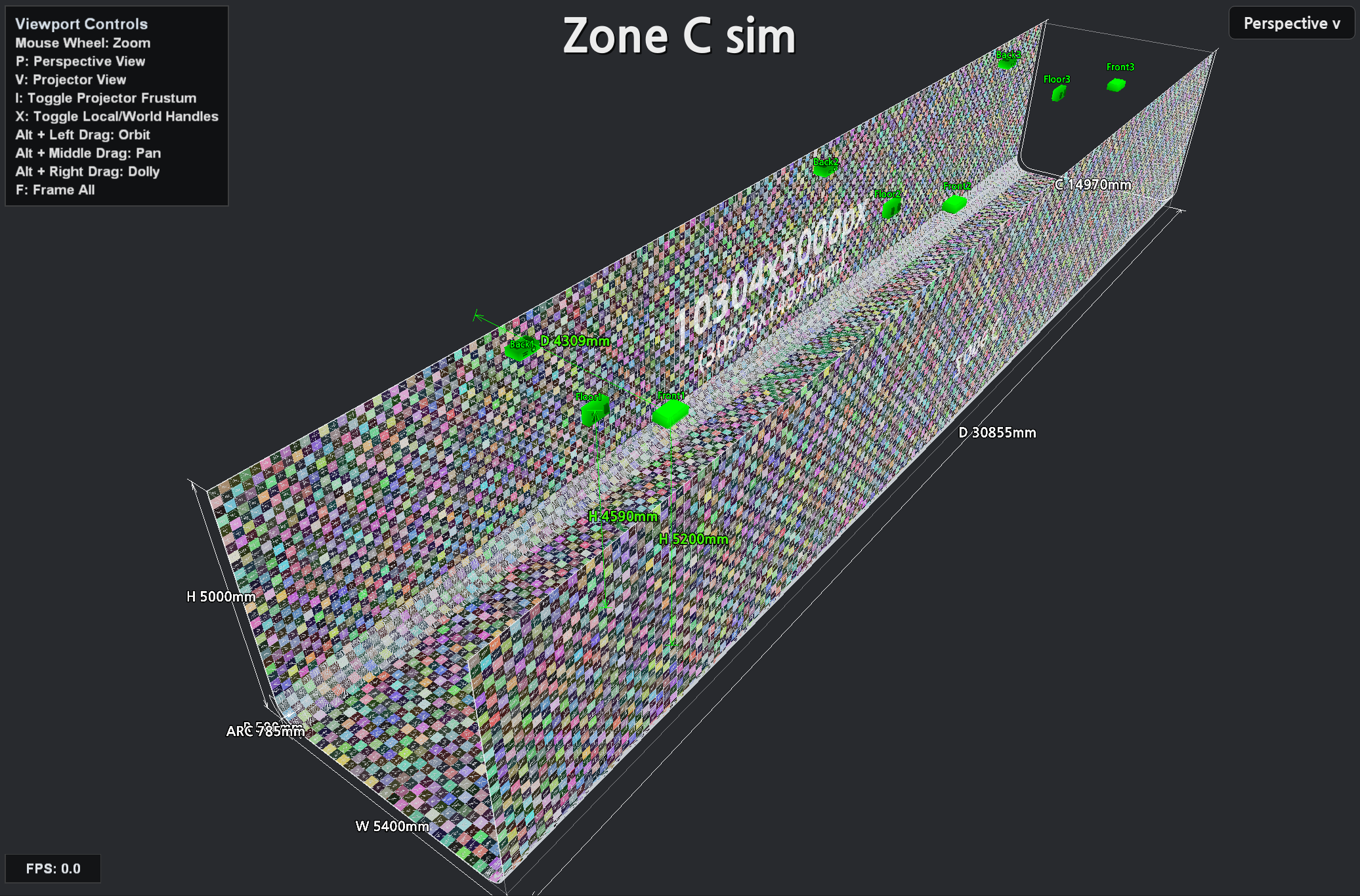 2026 싱가포르 오세아나리움 Zone C 프로젝션 맵핑 시뮬레이션